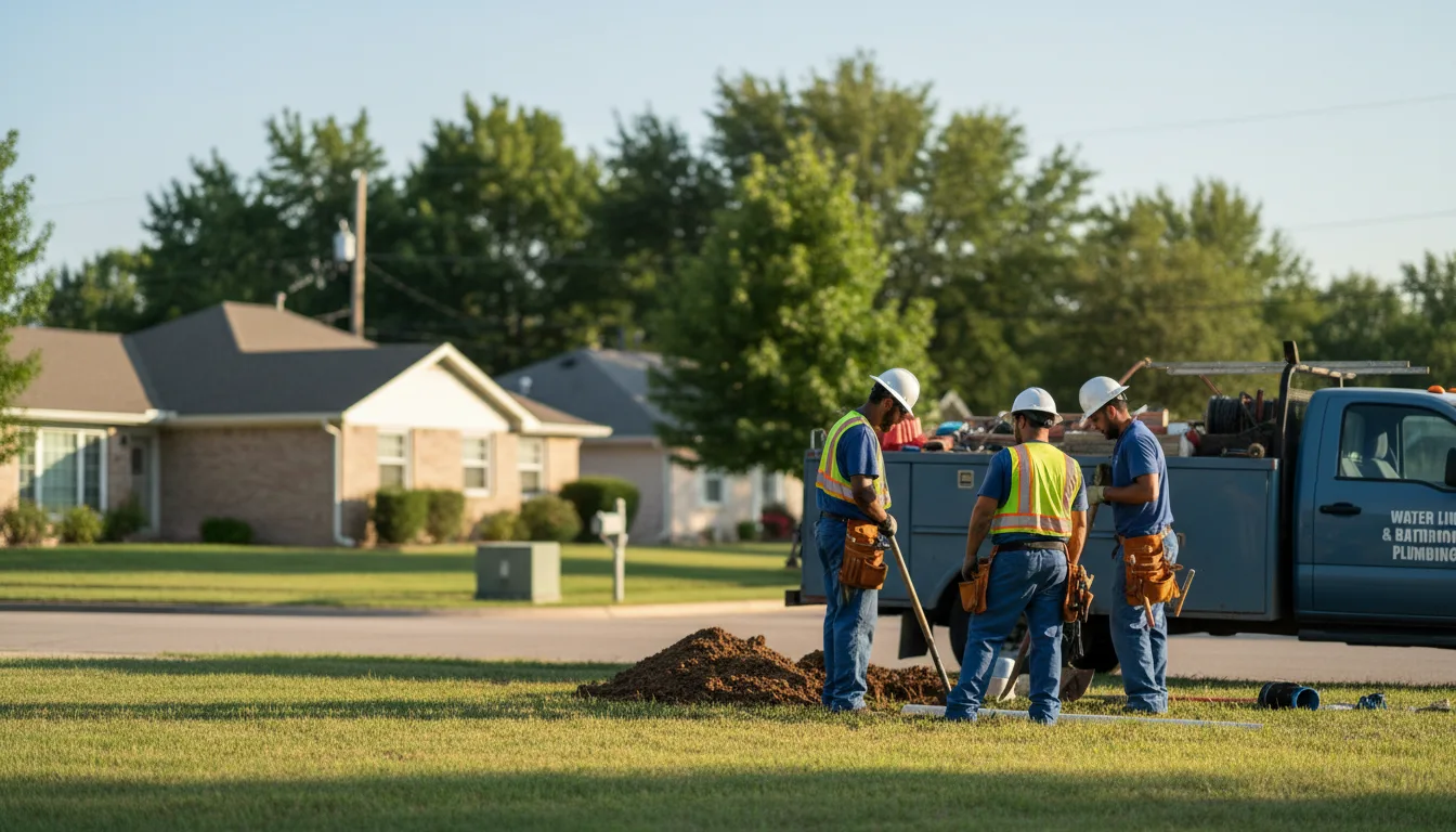 Residential water line and bathroom plumbing service in Portageville, NY